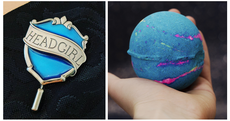 Ravenclaw Badge and Space Themed Intergalactic Bath Bomb