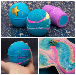 Intergalactic, Shoot for the stars and Northern Lights Lush Bath bombs