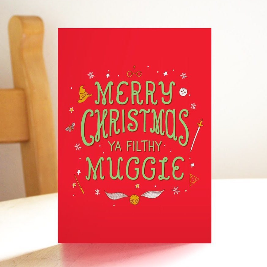 Filthy Muggle Card LizJOwen Etsy Harry Potter